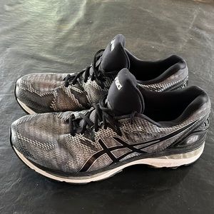 ASICS Mens GEL NIMBUS 20 BLACK/GREY 12.5